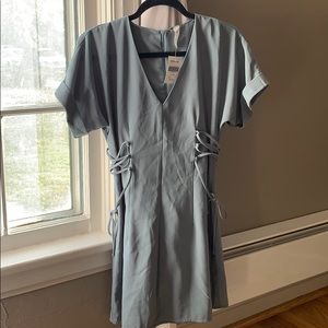 Blue Dress with Lace up Sides